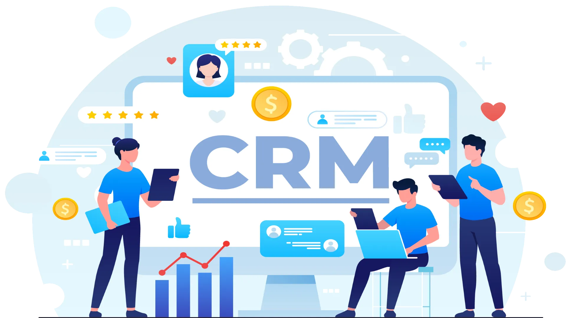 CRM Dashboard Illustration
