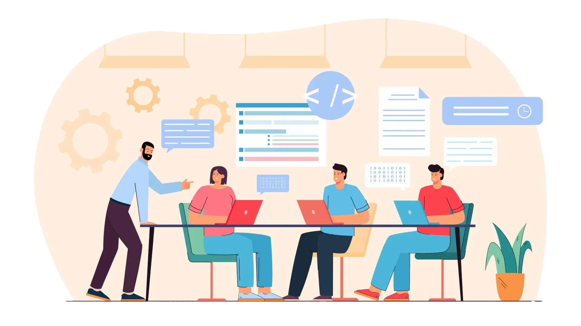 IT Consulting Team Illustration