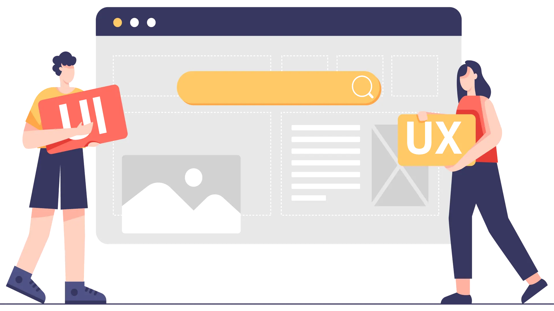 UI UX Design Illustration